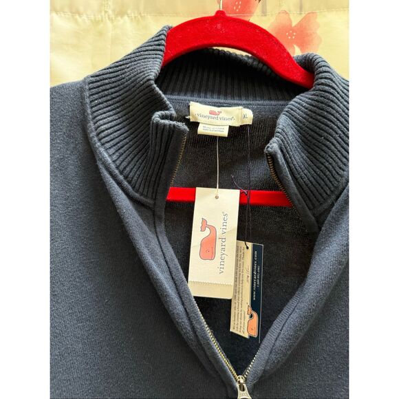 VINEYARD VINES 1/4 zip Sweater Navy - Picture 4 of 4